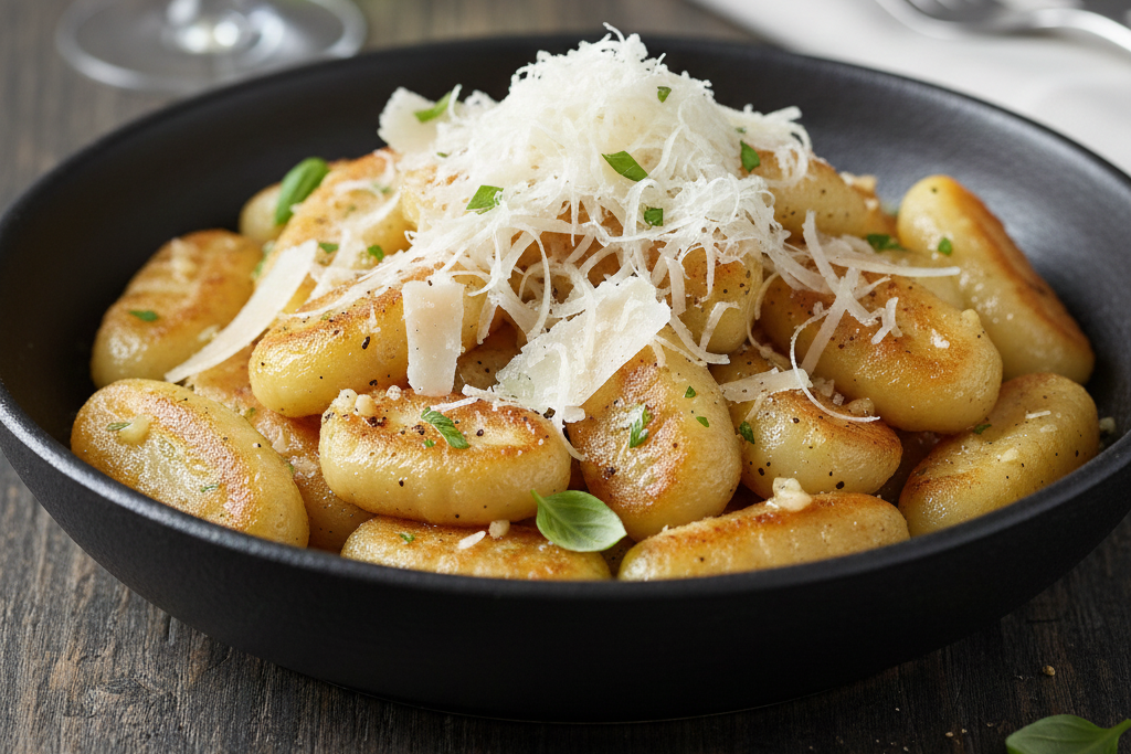 Potetgnocchi med hvitløk og revet parmesan