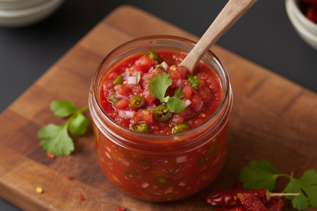 Salsa på ferske tomater